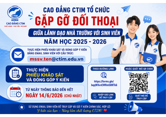 [THÔNG BÁO] Về việc tổ chức gặp gỡ đối thoại giữa Lãnh đạo Nhà trường với sinh viên năm học 2025 - 2026